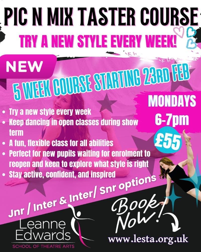 LESTA Pic n Mix class poster for show term