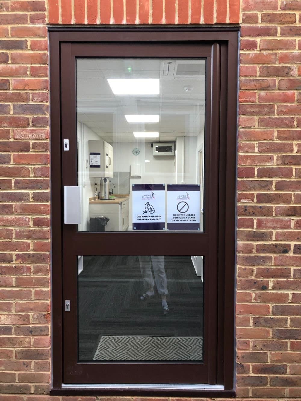 Entrance to LESTA Studios on Guildford Road, Knaphill