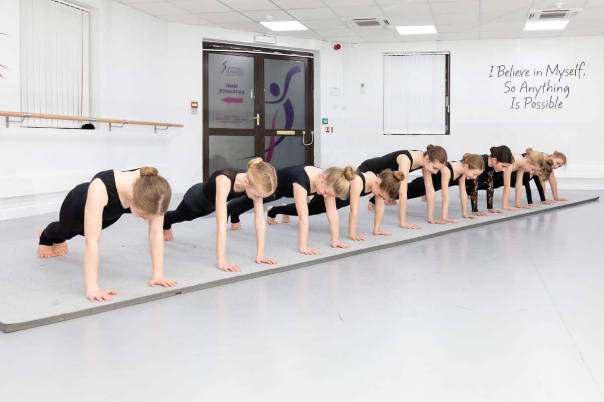 Acro class at LESTA Studios in Knaphill