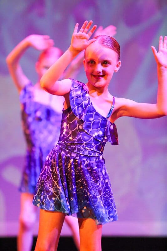 LESTA dancer in a mermaid costume at the school show